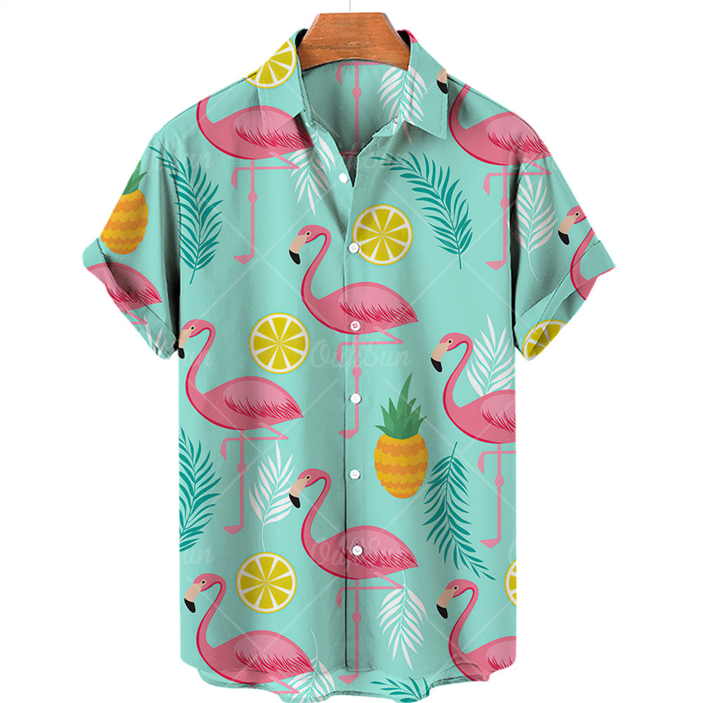 Hawaiian Shirt – Duck 3D Print Hawaiian Shirt – Casual Short Sleeve Beachwear