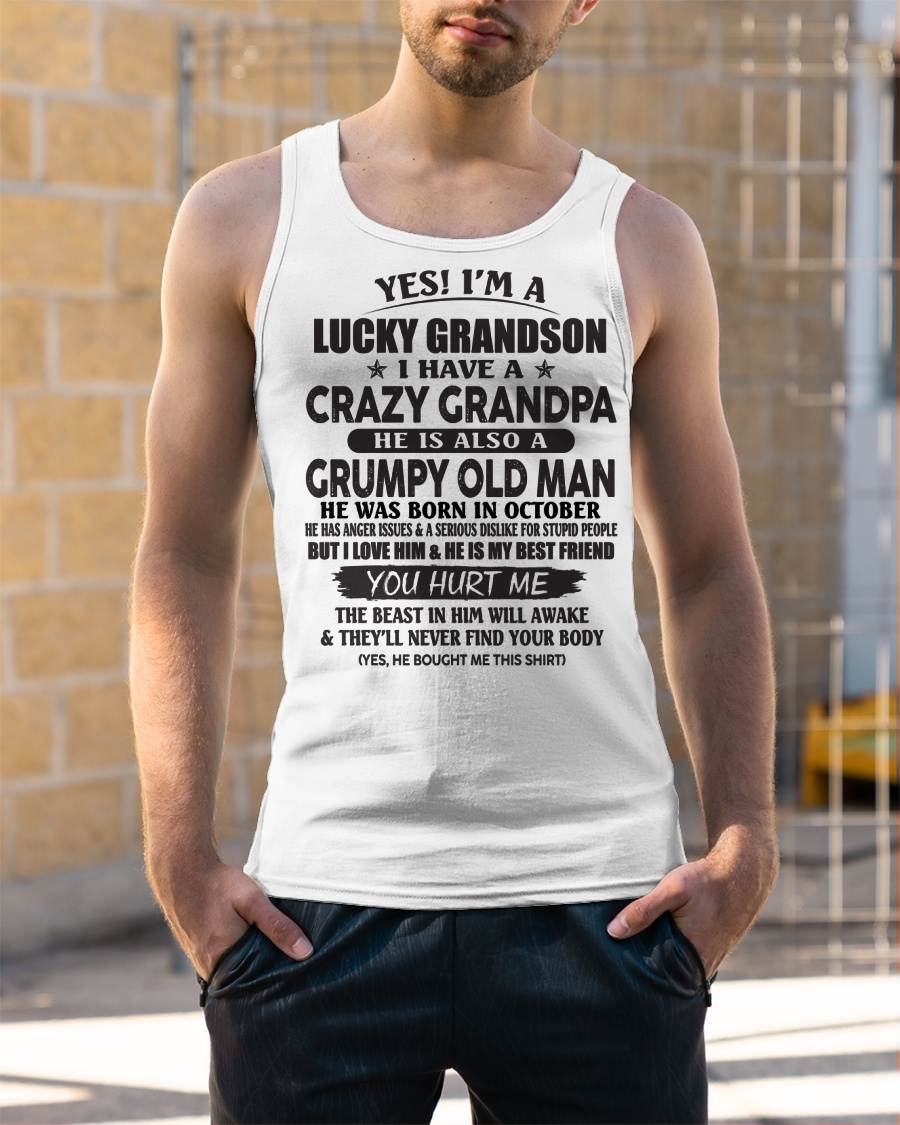 OCTOBER - LUCKY GRANDSON OF CRAZY GRANDPA - PERFECT GIFT FROM GRANDPA - ccdi10 (SKU12-145-10)