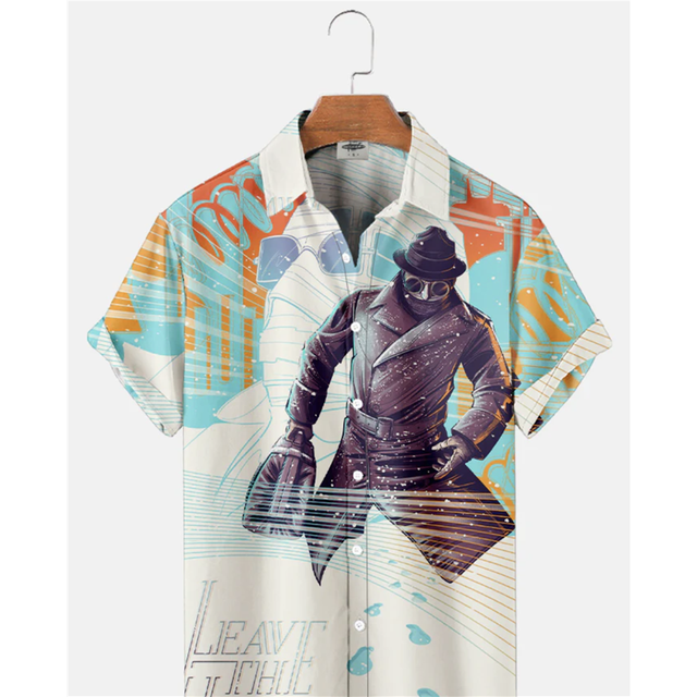 Hawaiian Shirt – Horror Movie 3D Print Hawaiian Shirt – Vintage Men’s Summer Streetwear