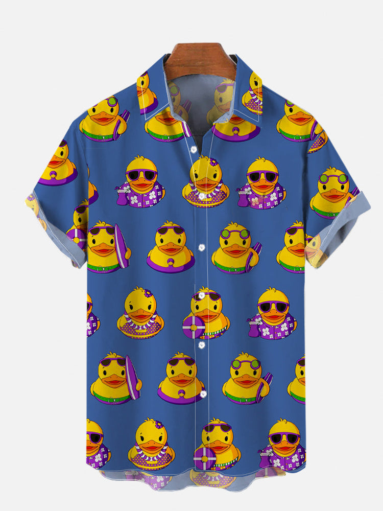 Hawaiian Shirt – Cute Duck 3D Print Hawaiian Shirt – Unisex Harajuku Style