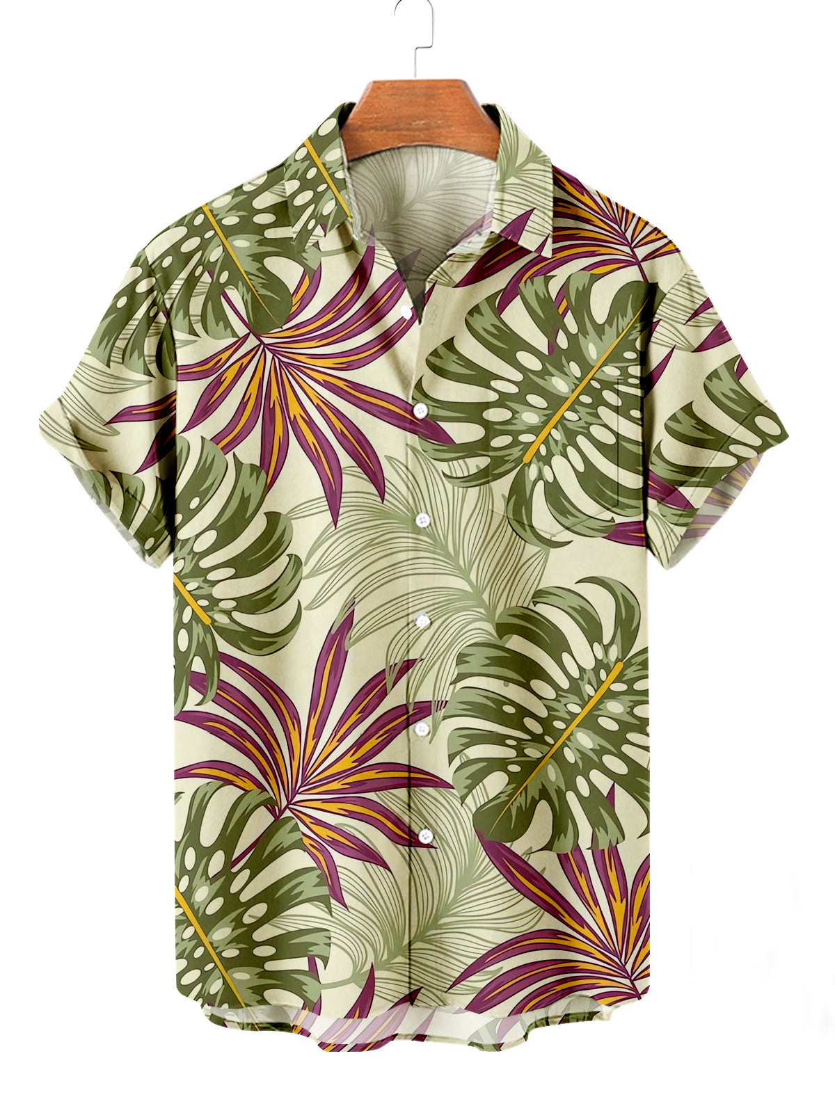 Hawaiian Shirt – Men’s Floral Hawaiian Shirt – Casual Summer Vacation Wear