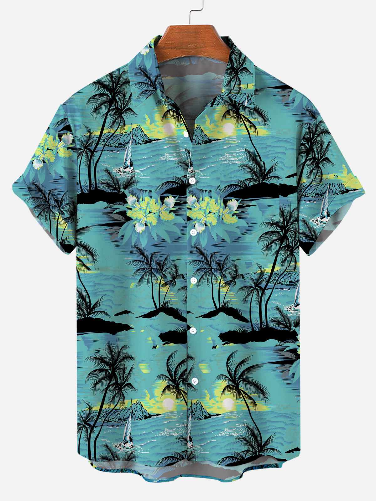 Hawaiian Shirt – Men’s Floral Hawaiian Shirt – Casual Summer Vacation Wear