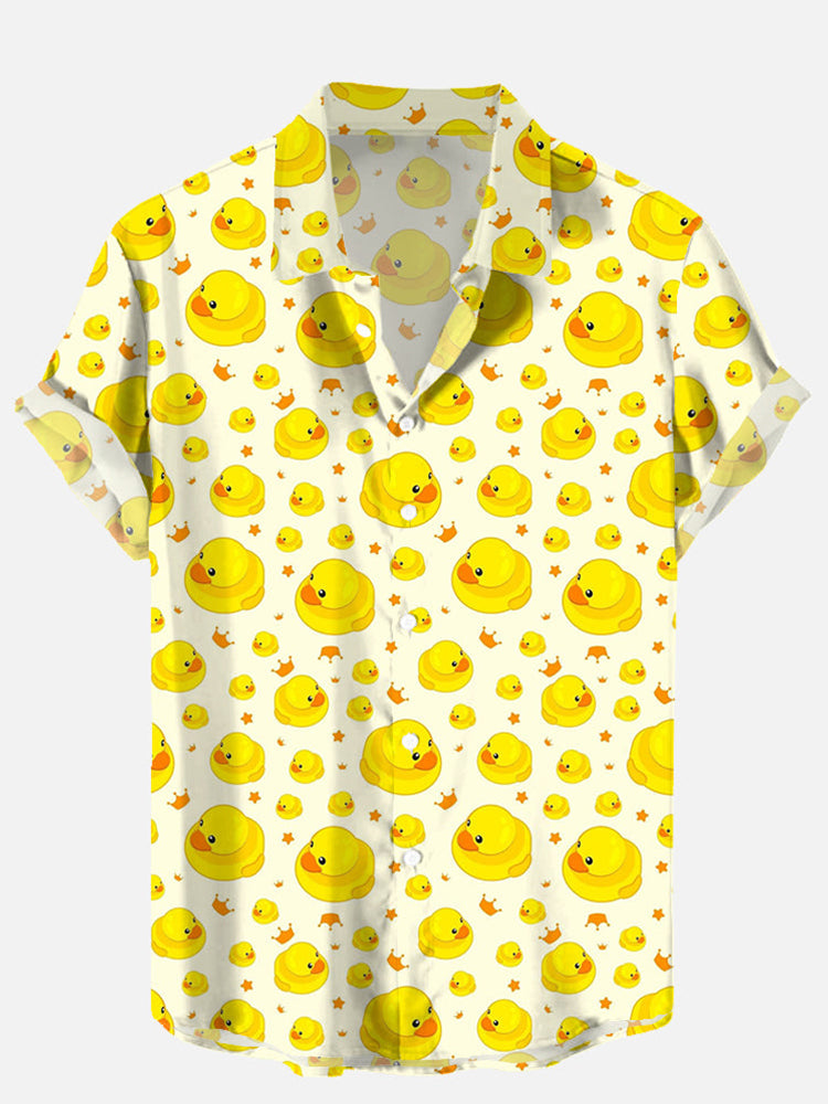 Hawaiian Shirt – Cute Duck 3D Print Hawaiian Shirt – Unisex Harajuku Style