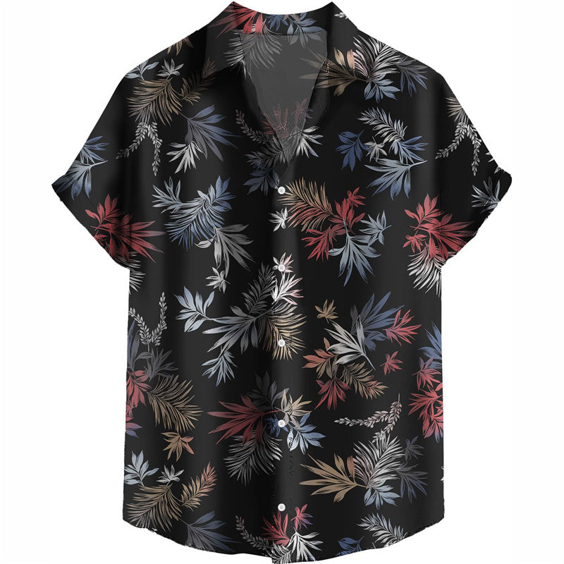 Hawaiian Shirt – Tropical Palm Tree 3D Print Hawaiian Shirt – Men’s Casual Beachwear