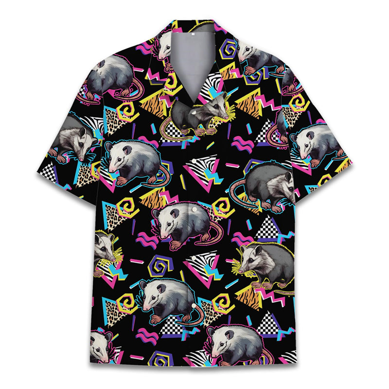 Hawaiian Shirt – Funny Raccoon 3D Hawaiian Short Sleeve Shirt