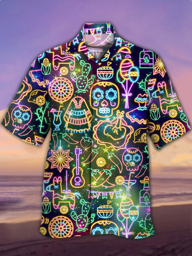 Hawaiian Shirt – Mexican Party 3D Print Hawaiian Shirt – Men’s Casual Summer Top