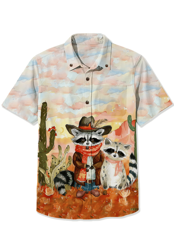 Hawaiian Shirt – Men's Summer 3D Red Kitten Print Hawaiian Shirt