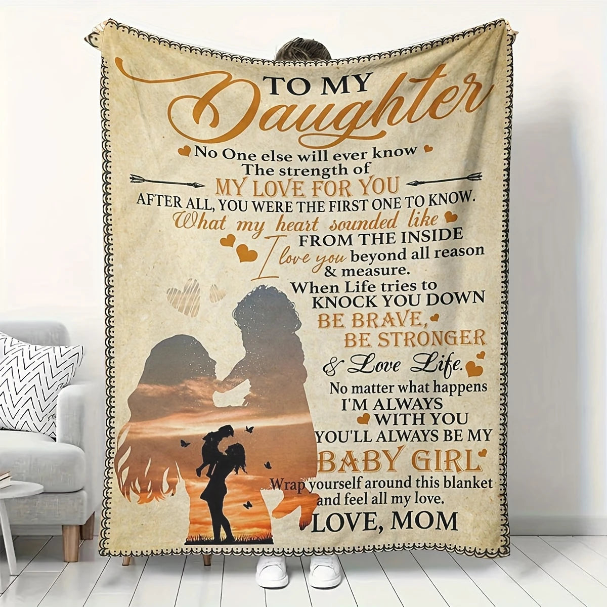Special Gift For Your Daughter Blanket - From Mom (SKUB07-32)