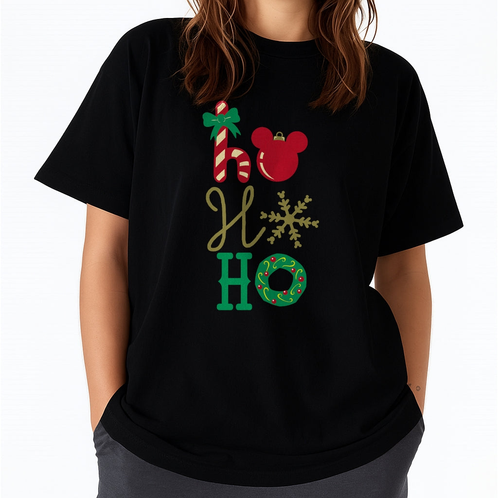 Disney Mickey Icon Ho Ho Ho Holiday T-Shirt Men Women (SKU-MRCM-14) FMA