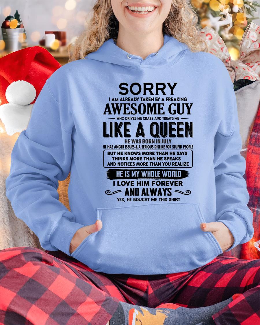 July - Sorry I am already taken by a freaking awesome guy - Gift for Wife From Husband - NGHL07 (SKU-SRG-07)