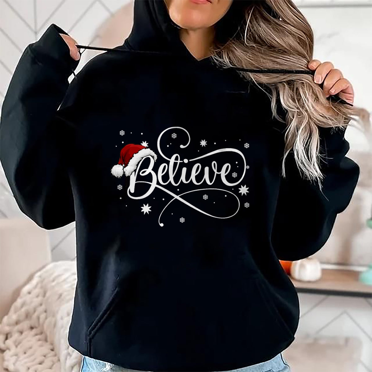Christmas Shirts for Family, Funny christmas shirts, Christmas Unisex T-Shirt/Hoodie/Sweatshirt HLT00 - Christmas - Believe Santa Claus Believe Christmas Kids T-Shirt