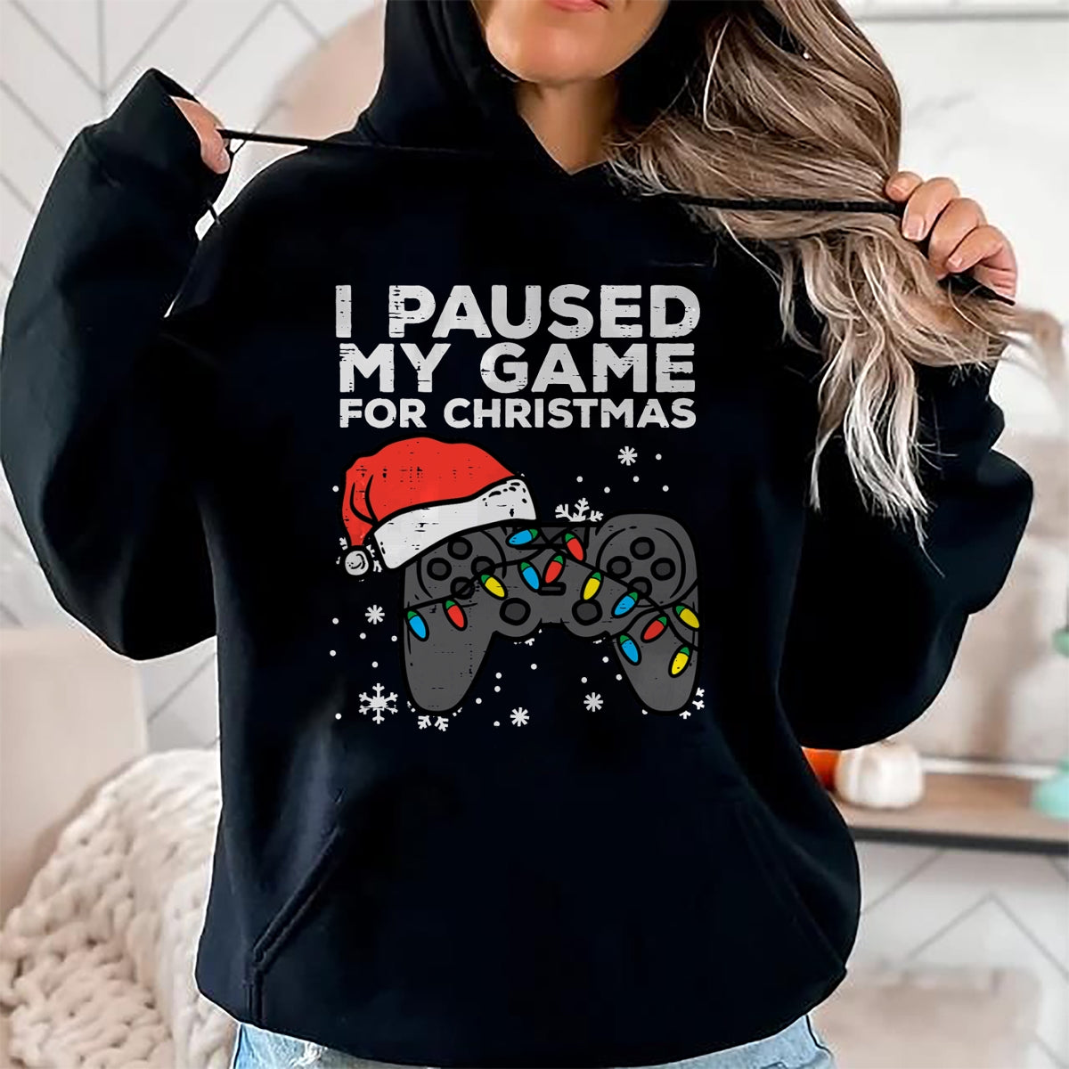 Christmas Shirts for Family, Funny christmas shirts, Christmas Unisex T-Shirt/Hoodie/Sweatshirt HLT00 - Paused My Game Christmas Gamer Xmas Men Boys Kids Youth Teen T-Shirt