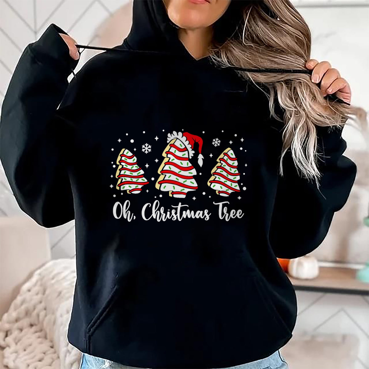 Christmas Shirts for Family, Funny christmas shirts, Christmas Unisex T-Shirt/Hoodie/Sweatshirt HLT00 - Groovy Oh Christmas Tree Cakes Debbie Becky Jen Cake Lovers T-Shirt