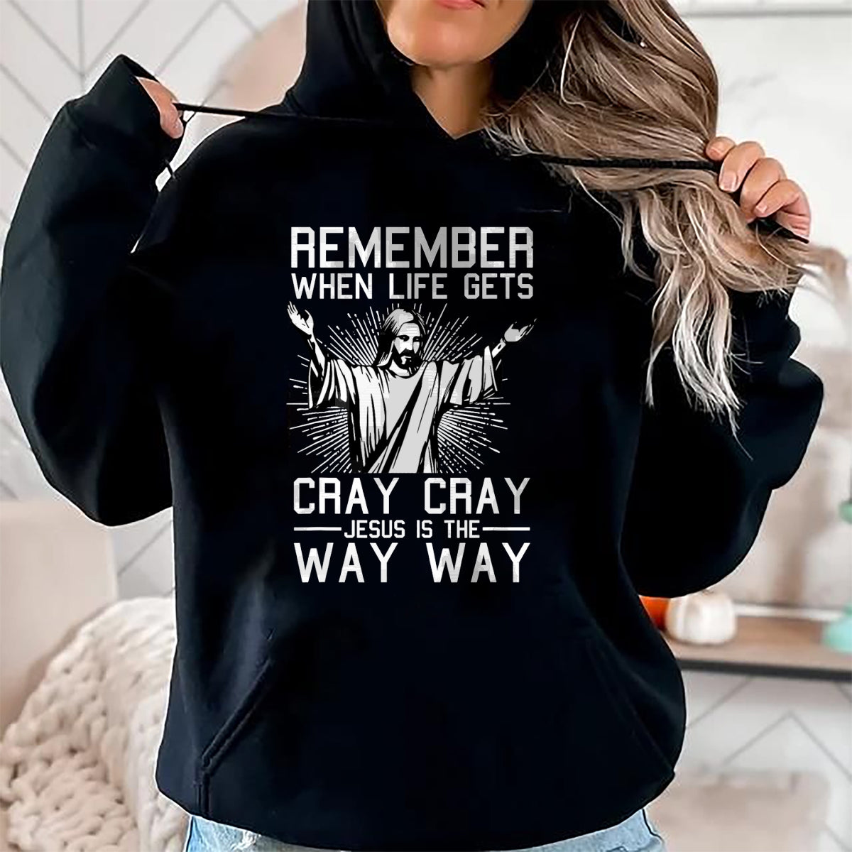 Christmas Shirts for Family, Funny christmas shirts, Christmas Unisex T-Shirt/Hoodie/Sweatshirt HLT00 - Jesus Is The Way Christmas Funny Faith Religious Christian T-Shirt