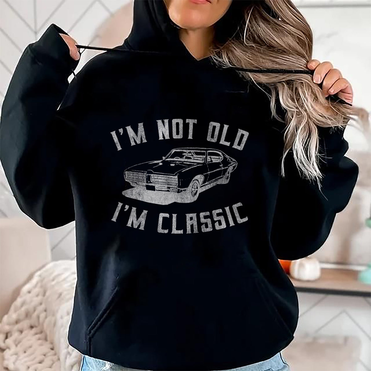 Christmas Shirts for Family, Funny christmas shirts, Christmas Unisex T-Shirt/Hoodie/Sweatshirt HLT00 - I'm Not Old I'm Classic Funny Car Graphic - Mens & Womens Short Sleeve T-Shirt