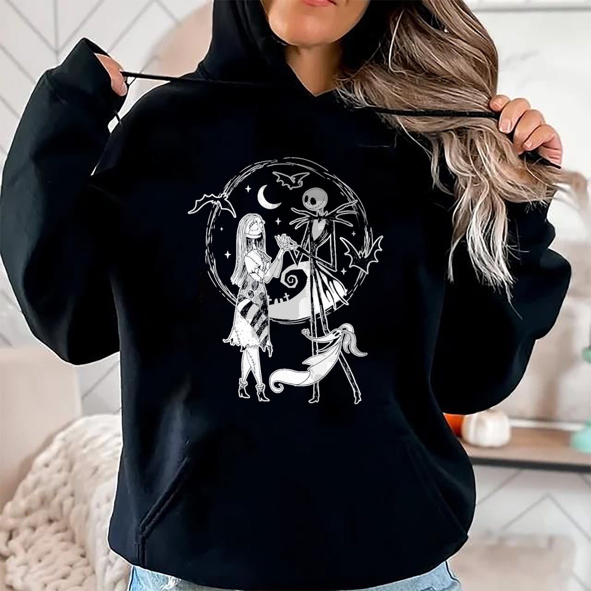 Christmas Shirts for Family, Funny christmas shirts, Christmas Unisex T-Shirt/Hoodie/Sweatshirt HLT00 - Nightmare Before Christmas - Jack Sally Zero T-Shirt