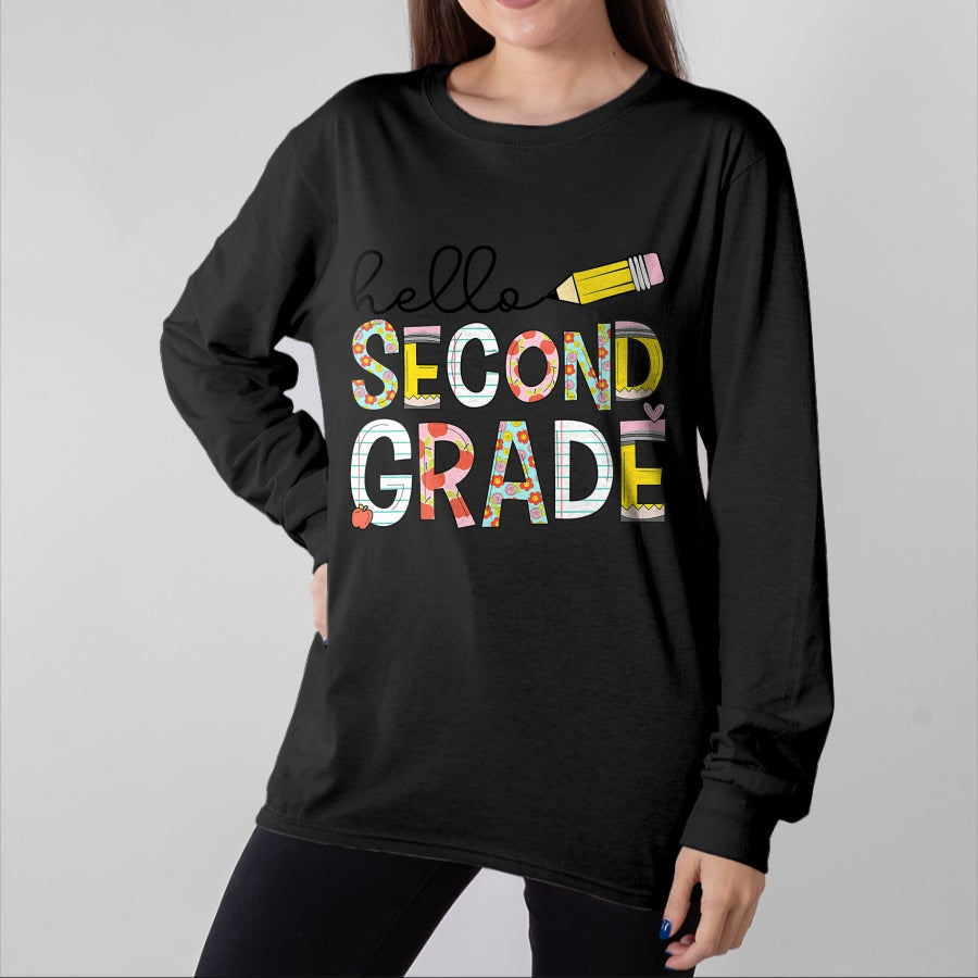 Best Teacher Shirt, Funny Teacher UnisexT-Shirt/Hoodie/Sweatshirt HLT00 - Hello Second Grade Team 2nd Grade Back to School Teacher Kid T-Shirt