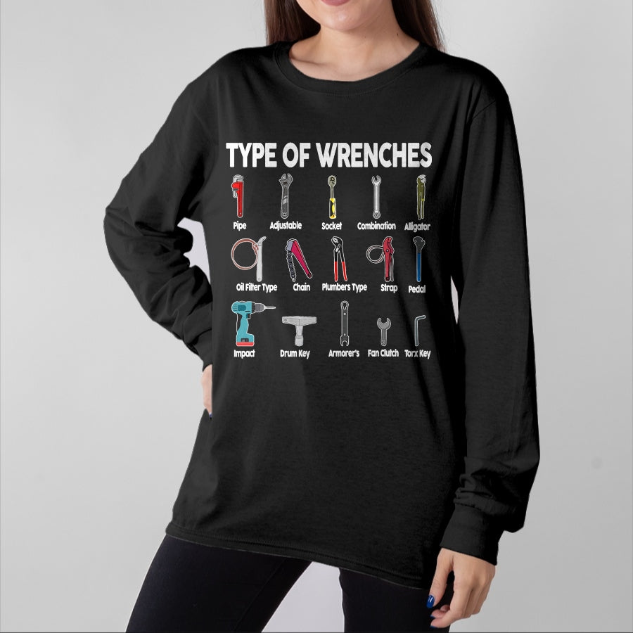 Best Mechanic Life Shirt, Funny Mechanic UnisexT-Shirt/Hoodie/Sweatshirt HLT00 - Toddler Mechanic Types of Wrenches Technician Kids Boy T-Shirt