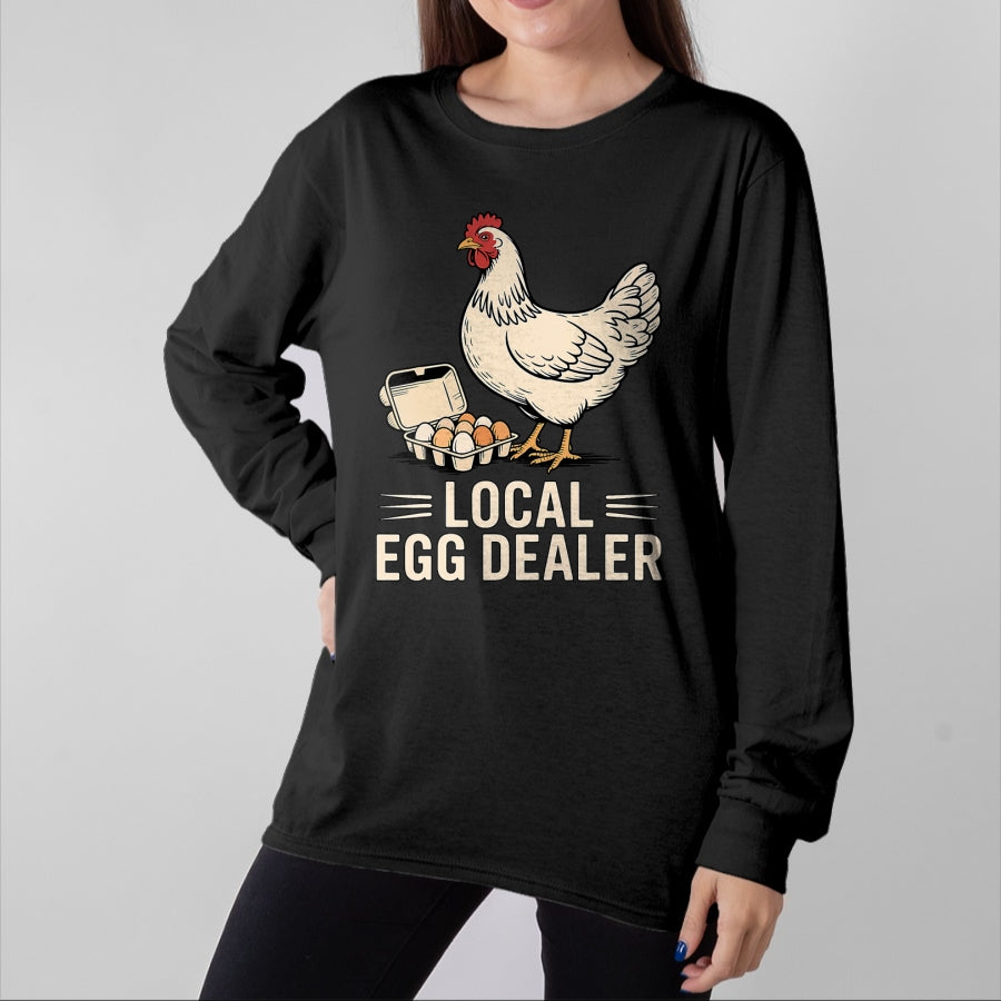 Best Farmer Life Shirt, Funny Farmer UnisexT-Shirt/Hoodie/Sweatshirt HLT00 - Vintage Local Egg Dealer Chicken Funny Farmer Easter T-Shirt