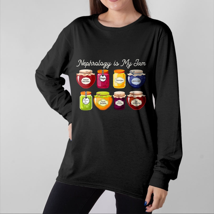 Best Doctor Shirt, Funny Doctor UnisexT-Shirt/Hoodie/Sweatshirt HLT00 - Nephrology is My Jam Kidney Doctor Renal Care Nurse RN LPN T-Shirt, Men, Black, 3X-Large