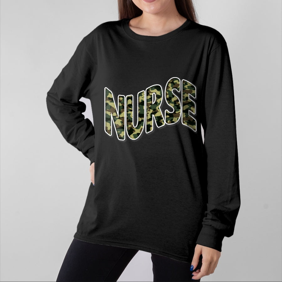 Funny Nurse Shirt, Nurse Unisex T-Shirt/Hoodie/Sweatshirt HLT00 - Nurses Camouflage Nurse T-Shirt
