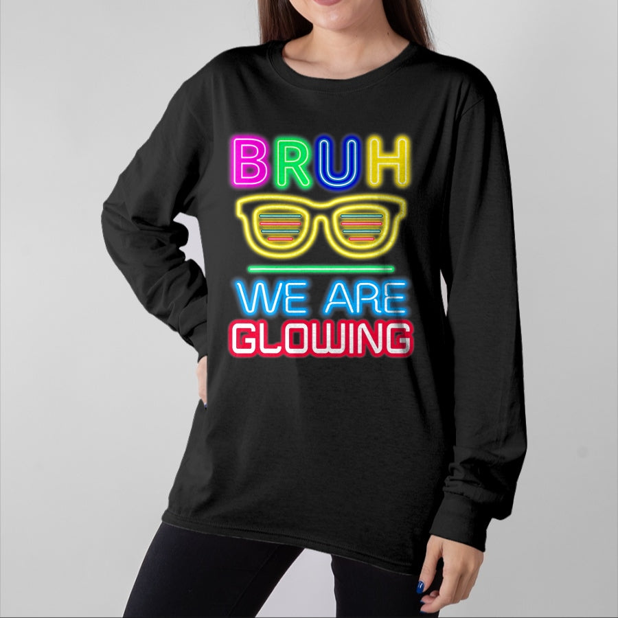 Best Thanksgiving Family Shirt , Funny Thanksgiving UnisexT-Shirt/Hoodie/Sweatshirt HLT00 - Bruh We are Glowing in My Glowing Era Group Team Tie Dye T-Shirt