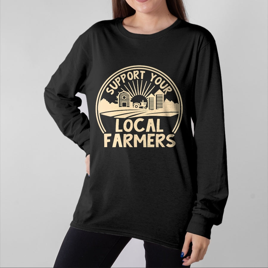 Best Farmer Life Shirt, Funny Farmer UnisexT-Shirt/Hoodie/Sweatshirt HLT00 - Support Your Local Farmers Design T-Shirt