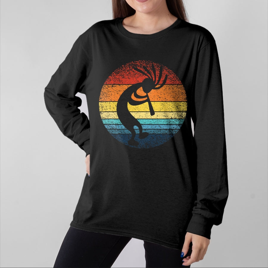Native American T-Shirts, Vintage Native American Unisex T-Shirt/Hoodie/Sweatshirt HLT00 - Dancing Kokopelli Southwestern USA, Native American Symbol