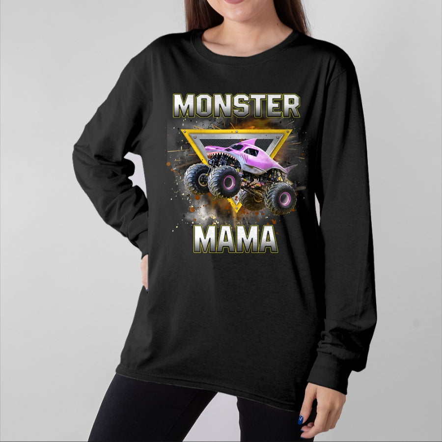 Gift for Mom Shirt, Funny Mom Unisex T-Shirt/Hoodie/Sweatshirt HLT00 - Monster Truck Mama Monster Truck Are My Jam Truck Lovers T-Shirt