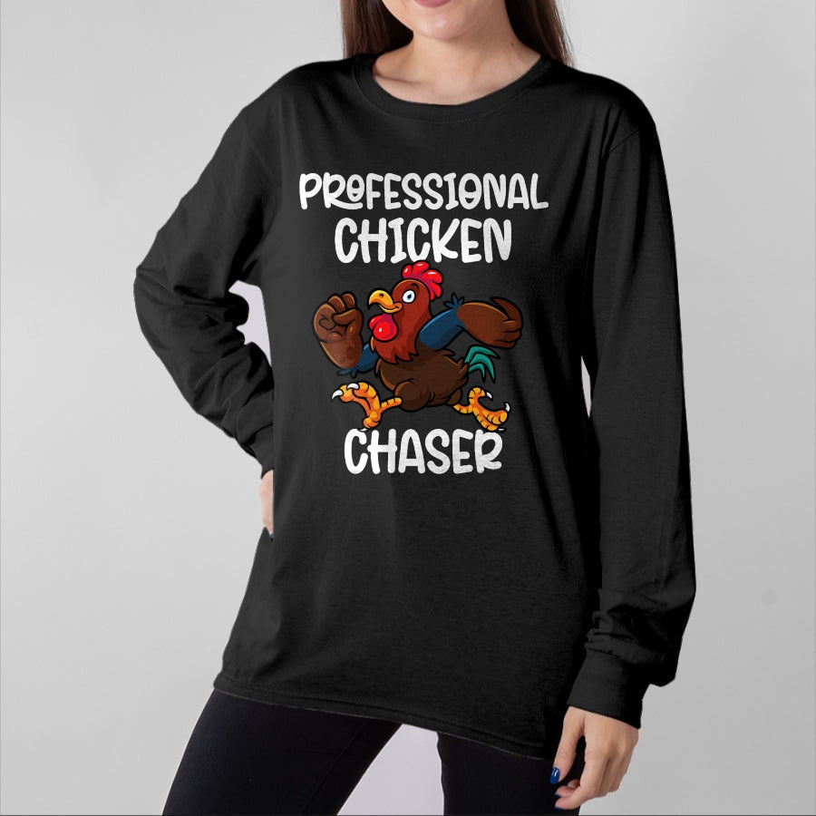 Best Farmer Life Shirt, Funny Farmer UnisexT-Shirt/Hoodie/Sweatshirt HLT00 - Professional Chicken Chaser Funny Farm Farmer Kids Running T-Shirt