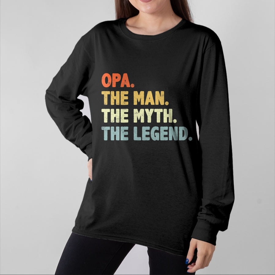 Best Grandpa Shirt, Proud Grandpa Unisex T-Shirt/Hoodie/Sweatshirt HLT00 - Opa The Man Myth Legend Father���s day gift for Grandpa G-Dad T