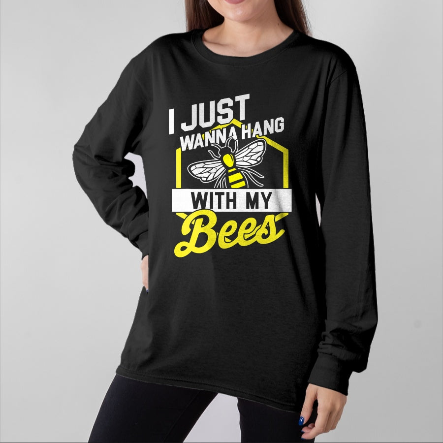 Best Farmer Life Shirt, Funny Farmer UnisexT-Shirt/Hoodie/Sweatshirt HLT00 - Hang with My Bees - Beekeeper & Beekeeping Gift T-Shirt T-Shirt
