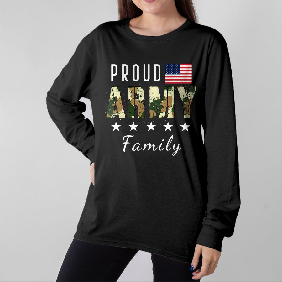 Gift for Dad Shirt, Funny Dad Unisex T-Shirt/Hoodie/Sweatshirt HLT00 – Army Graduation Proud Military Family Mom Dad Brother Sister T-Shirt
