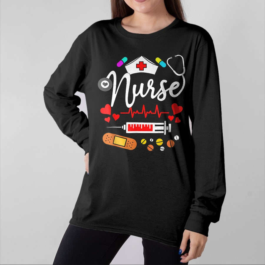 Funny Nurse Shirt, Nurse Unisex T-Shirt/Hoodie/Sweatshirt HLT00 - NURSE'S DAY Nurse Life NURSE WEEK 2024 Womens T-Shirt