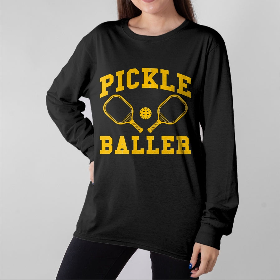 Funny Pickleball Shirt, Pickleball Lover Unisex T-Shirt/Hoodie/Sweatshirt HLT00 - Funny Pickle baller Quote Paddleball Pickleball Player retro T-Shirt