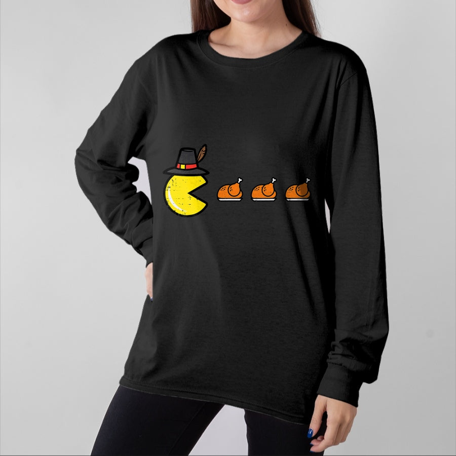 Best Thanksgiving Family Shirt , Funny Thanksgiving UnisexT-Shirt/Hoodie/Sweatshirt HLT00 - Thanksgiving Video Game Eating Turkey Gamer Men Women Kids T-Shirt