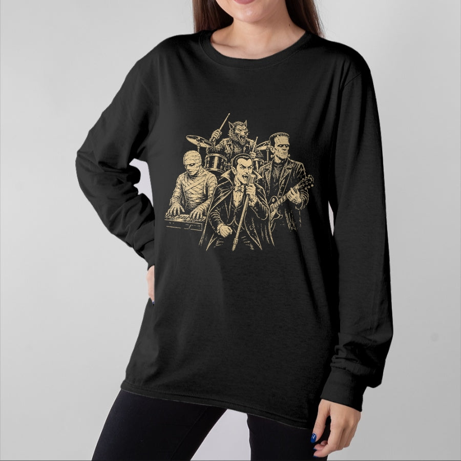 Guitar Lover Shirt, Funny Guitar UnisexT-Shirt/Hoodie/Sweatshirt HLT00 - Dracula Guitar Vampire Mummy Werewolf T-Shirt
