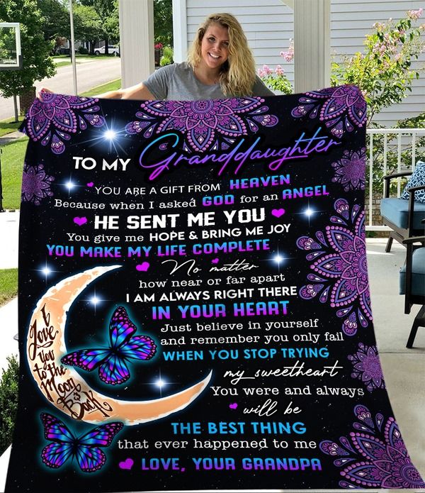 Special Gift For Your Granddaughter Blanket - From Grandpa (SKUB10-12)