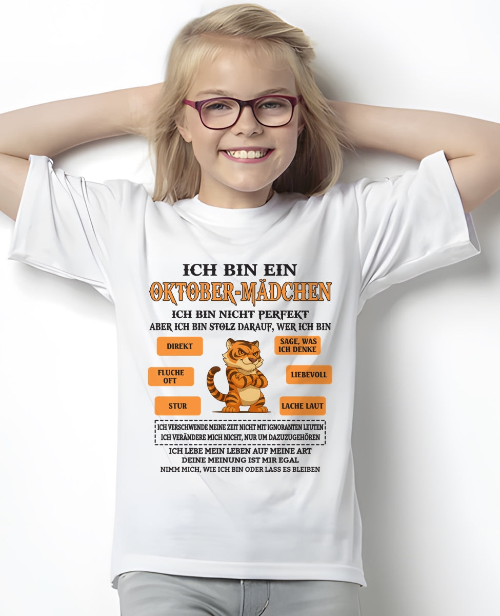DEU10 - "ICH BIN EIN OKTOBER-MÄDCHEN" – Geburtstagsgeschenk für Oktober-Mädchen – FMA ccdi10 (SKU2605-369-10)