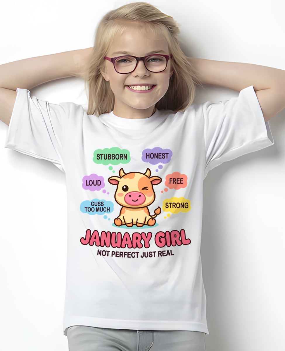 JANUARY GIRL, NOT PERFECT JUST REAL - Birthday Gift For January Girls - fma ccdi01 - (SKU2604-161-01)