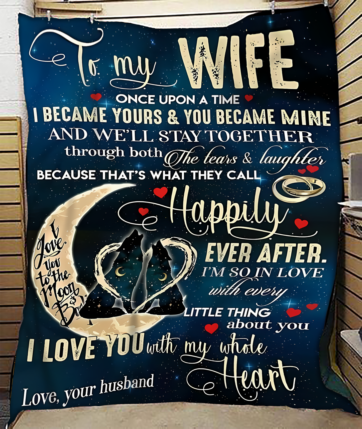 Special Gift For Your Wife Blanket - From Husband (SKU-CHAU-B13) FULL