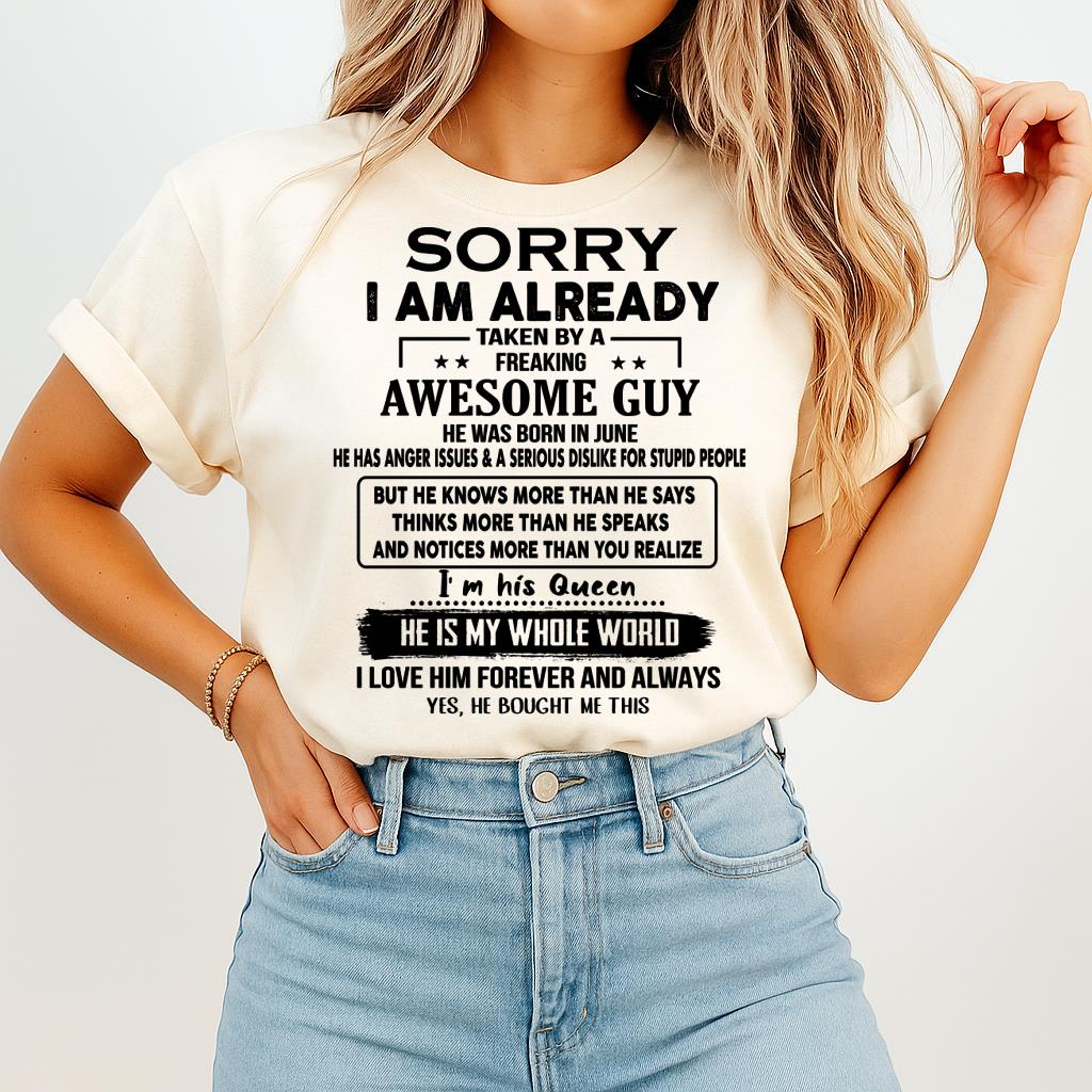 June - Awesome Guy - Perfect gift for your girlfriend or wife From Husband - CCDI06 (SKUT08-11-06)