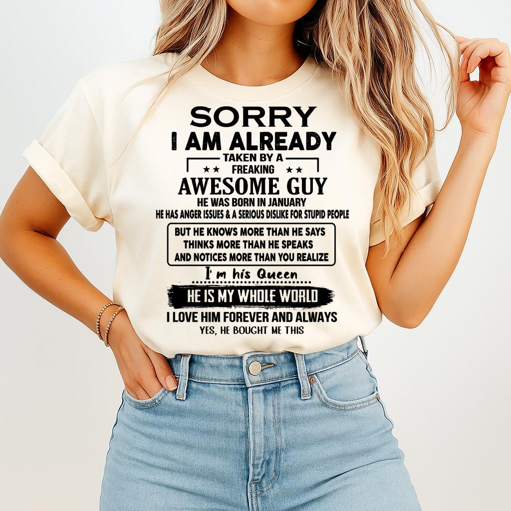 January - Awesome Guy - Perfect gift for your girlfriend or wife From Husband - CCDI01 (SKUT08-11-01)
