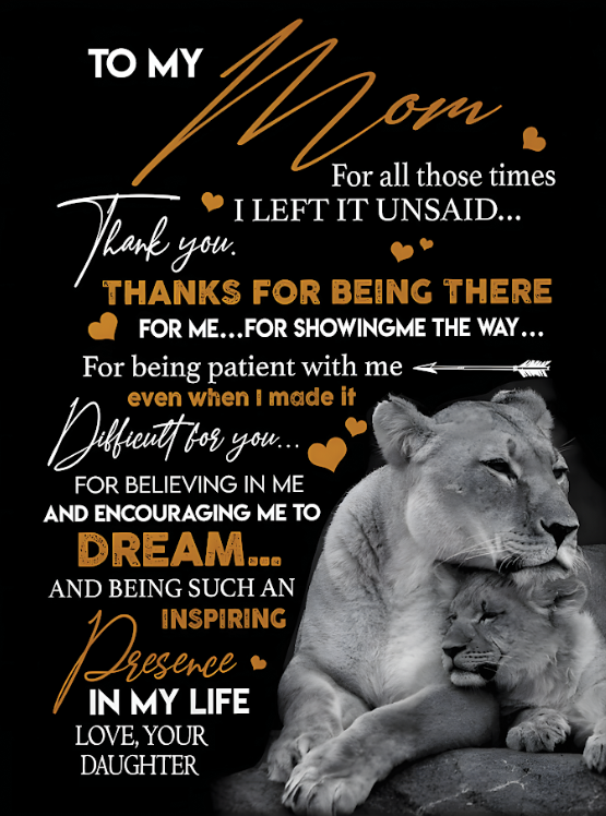 Special gift for your mom from daughter - blanket (SKUB11-133) FULL