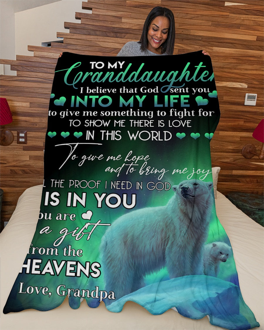 Special Gift For Your Granddaughter Blanket - From Grandpa (SKUB09-134)