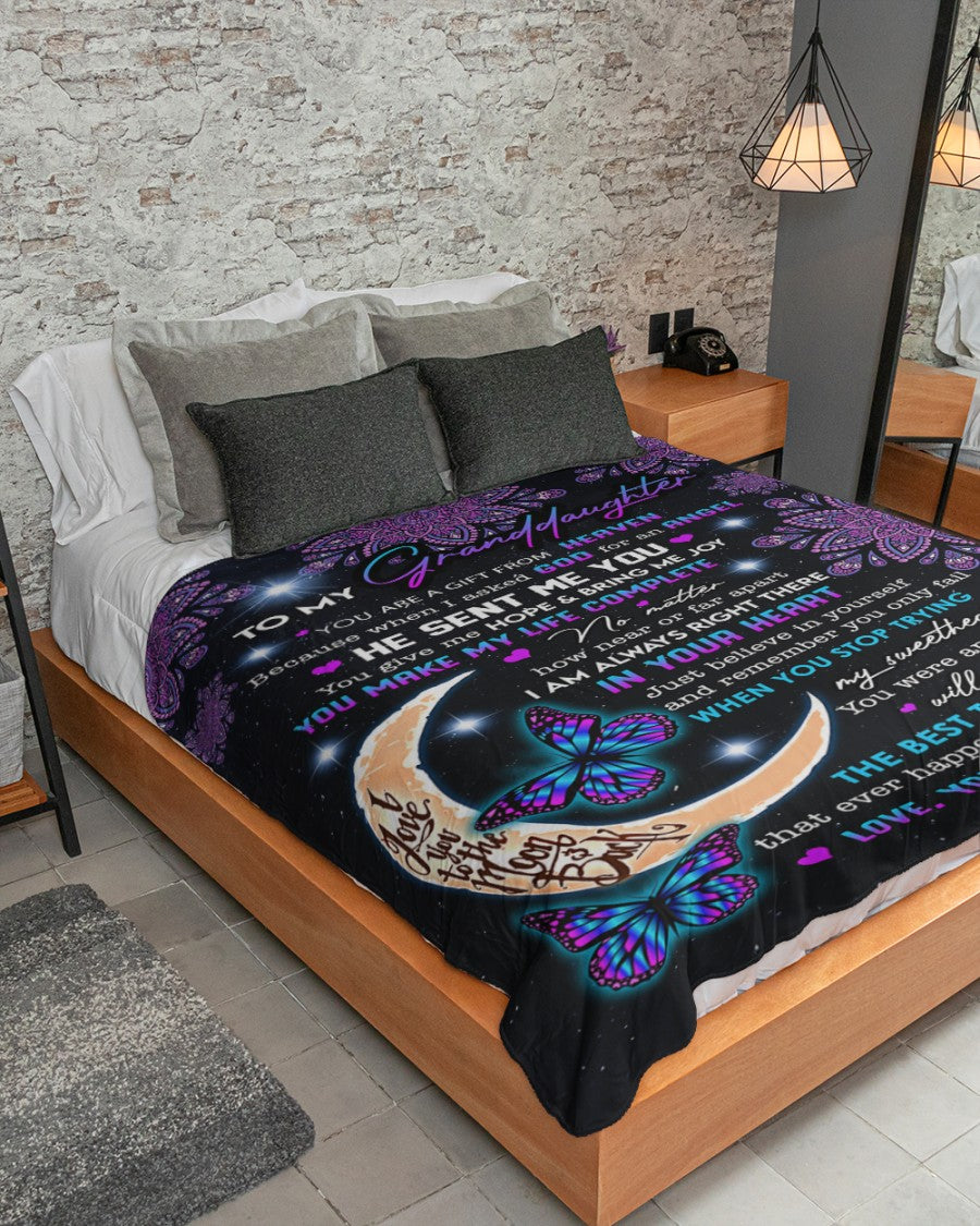 Special Gift For Your Granddaughter Blanket - From Grandpa (SKUB10-12)