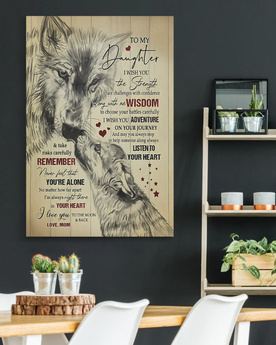 To My Daughter From Mom Canvas