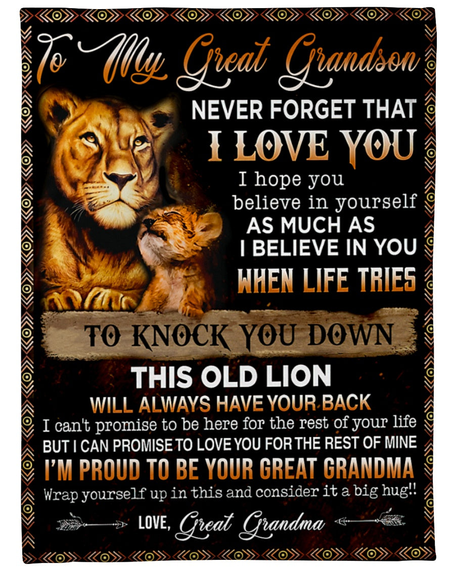 Special Gift For Your Great Grandson Blanket - From Great Grandma