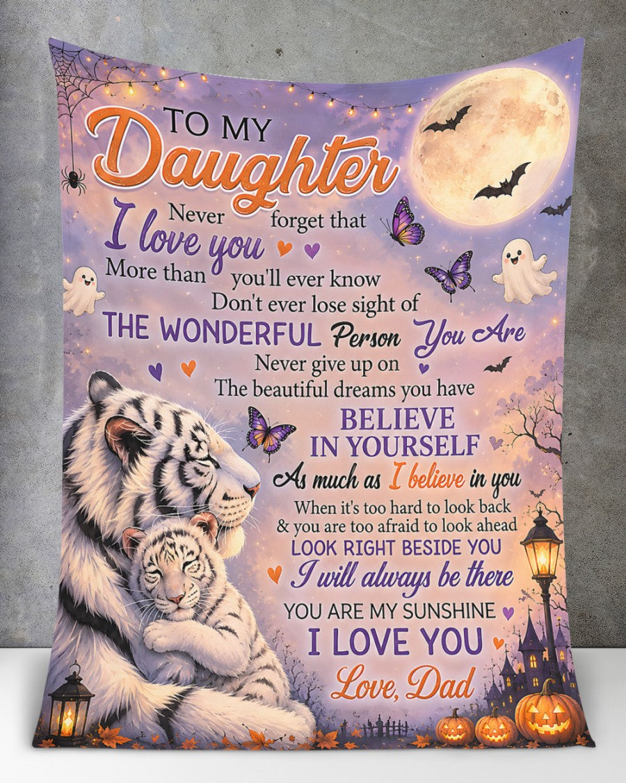 Halloween Blanket Gift for Your Daughter- From Dad (SKU2607-242)