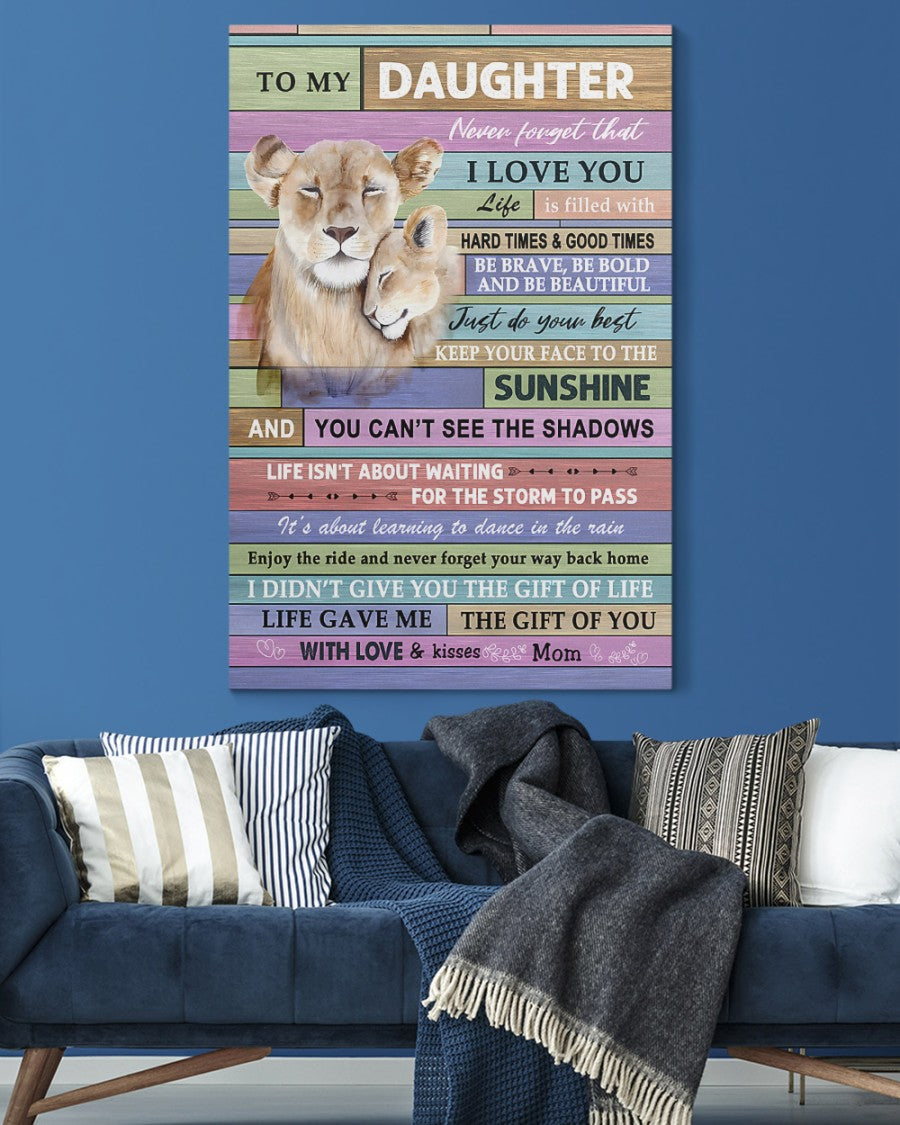 To My Daughter From Mom Canvas